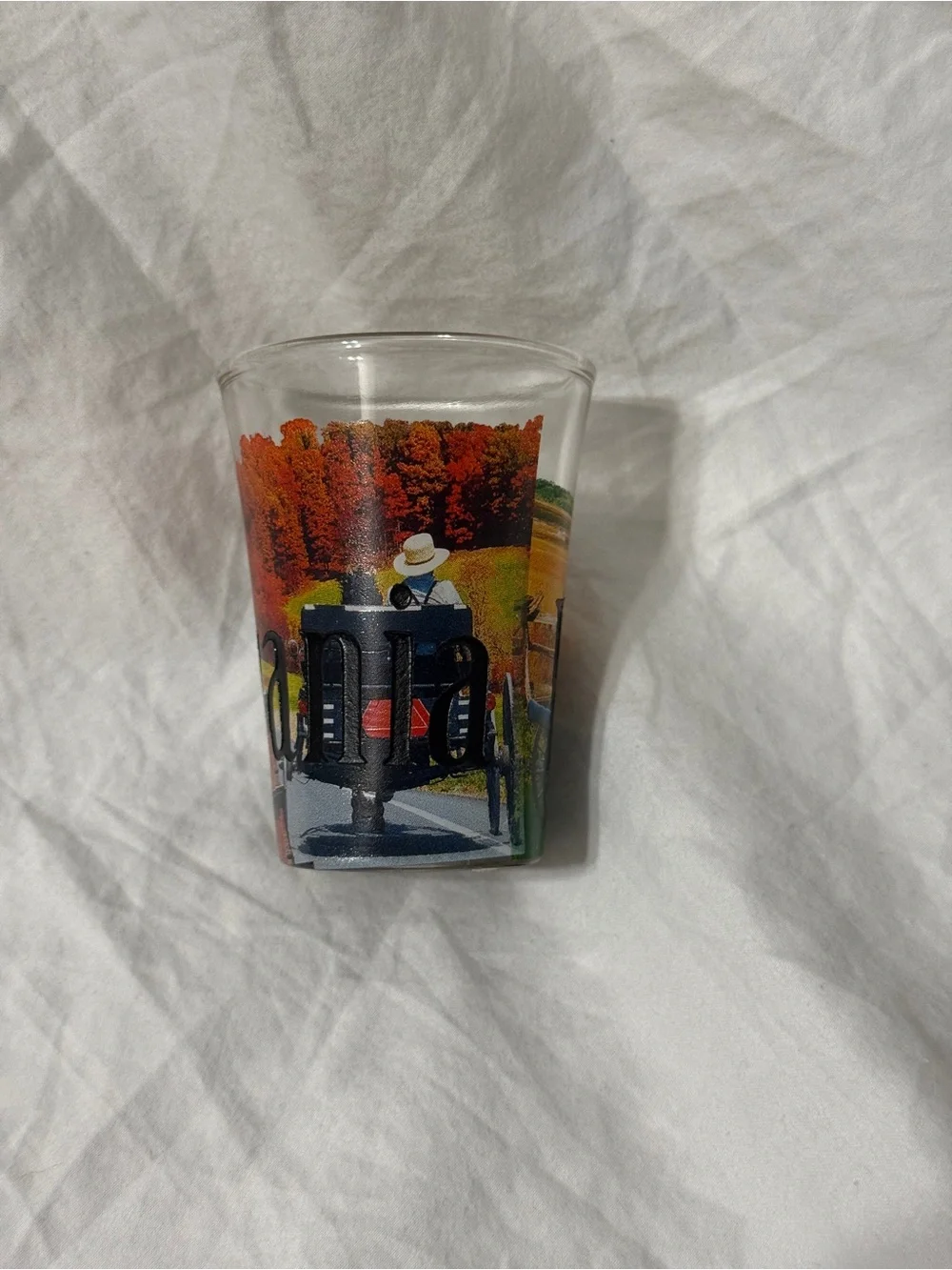 Pennsylvania shot glass. ~3 inches tall.